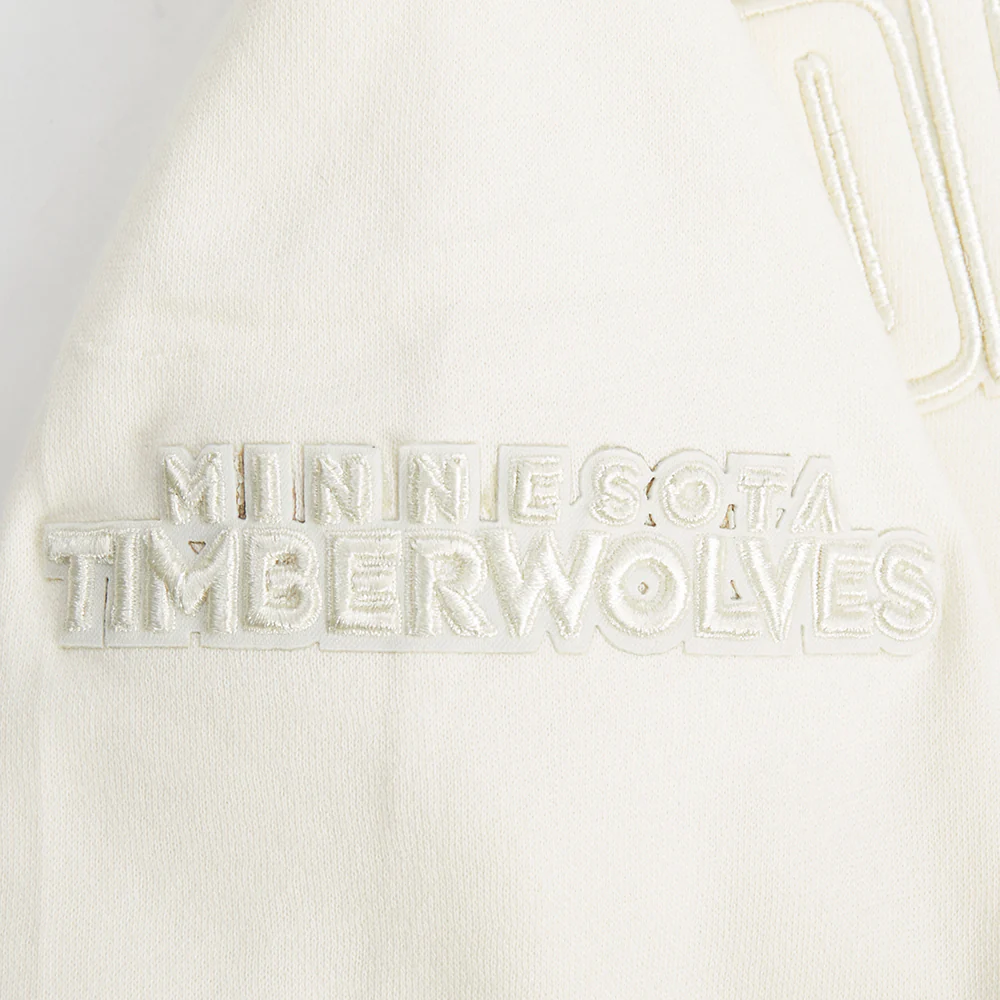NBA MINNESOTA TIMBERWOLVES ANTHONY EDWARDS #5 NEUTRAL PNN BIG BOY'S FLEECE PO HOODIE (EGGSHELL) - Image 5