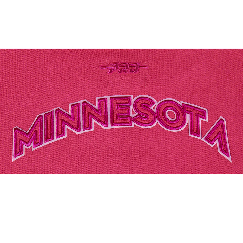 NBA MINNESOTA TIMBERWOLVES TRIPLE PINK BIG GIRL'S FLC CREWNECK (BEETROOT PURPLE) - Image 8