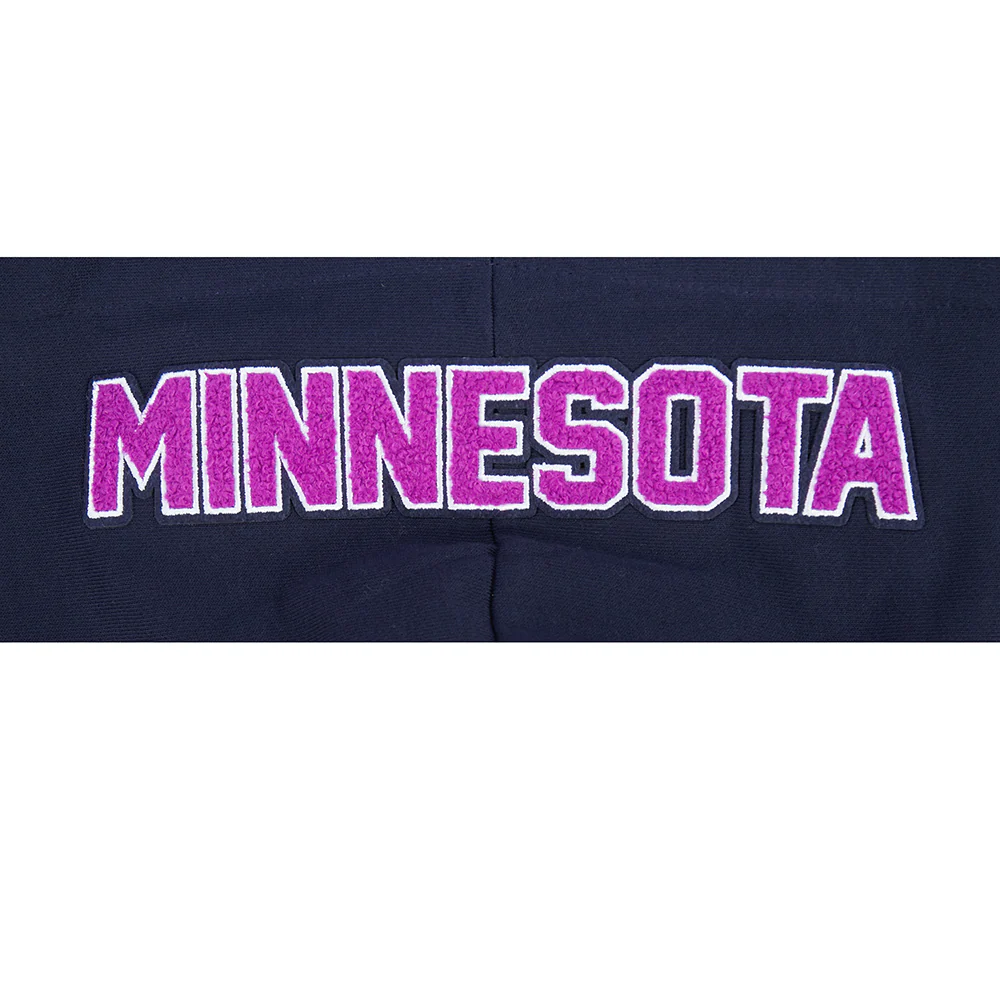 NBA MINNESOTA TIMBERWOLVES CITY EDITION 25-26 WOMEN'S RIB FLC CROPPED PO HOODIE (MIDNIGHT NAVY) - Image 5