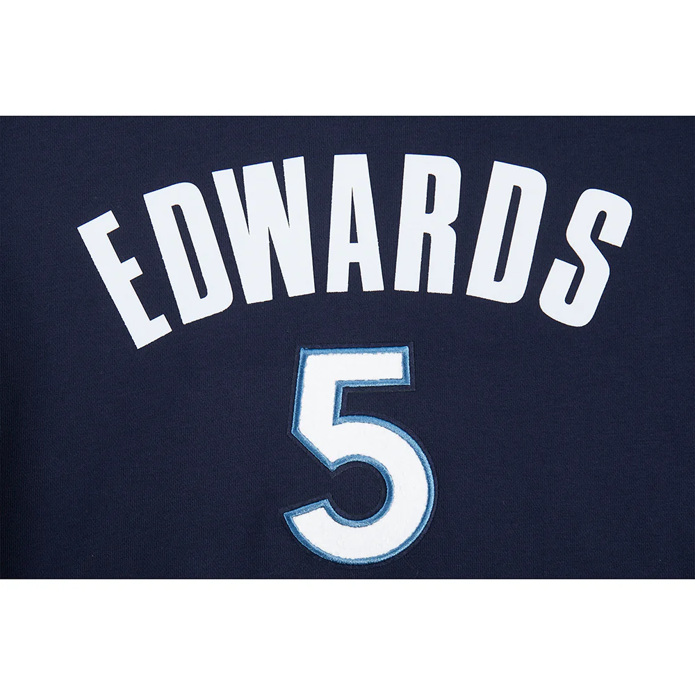 NBA MINNESOTA TIMBERWOLVES ANTHONY EDWARDS #5 CLASSIC PNN WOMEN'S FLC (MIDNIGHT NAVY) - Image 8