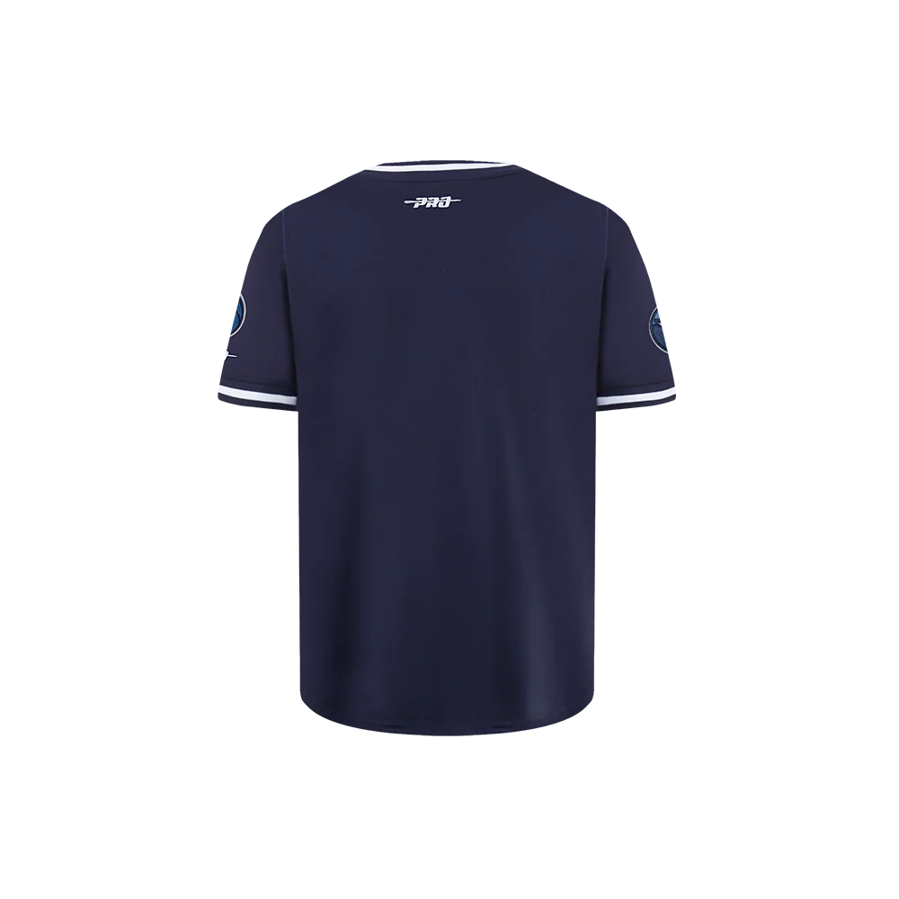NBA MINNESOTA TIMBERWOLVES CLASSIC LITTLE BOYS SHORT SLEEVE STRIPED RIB TEE (MIDNIGHT NAVY) - Image 3