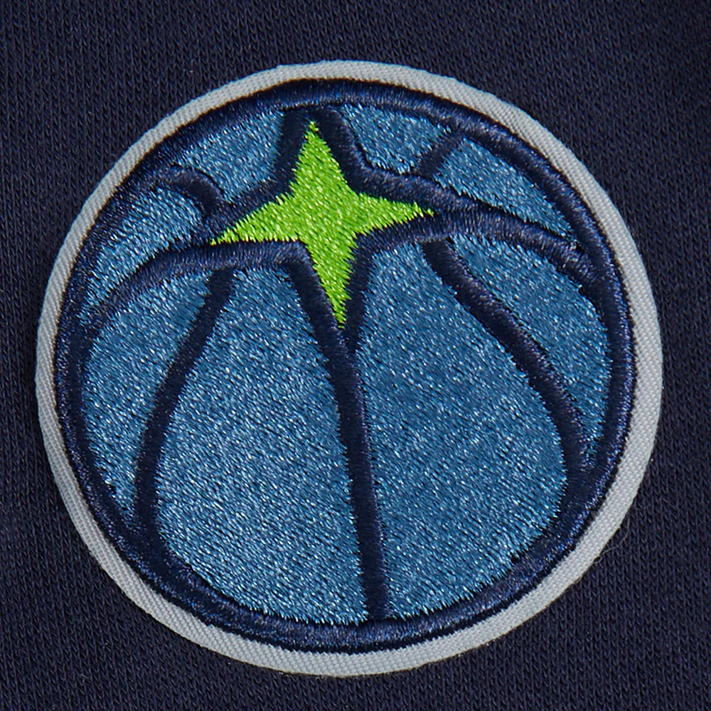 NBA MINNESOTA TIMBERWOLVES RETRO CLASSIC LITTLE BOYS RIB FLEECE PULLOVER HOODIE (MIDNIGHT NAVY) - Image 4