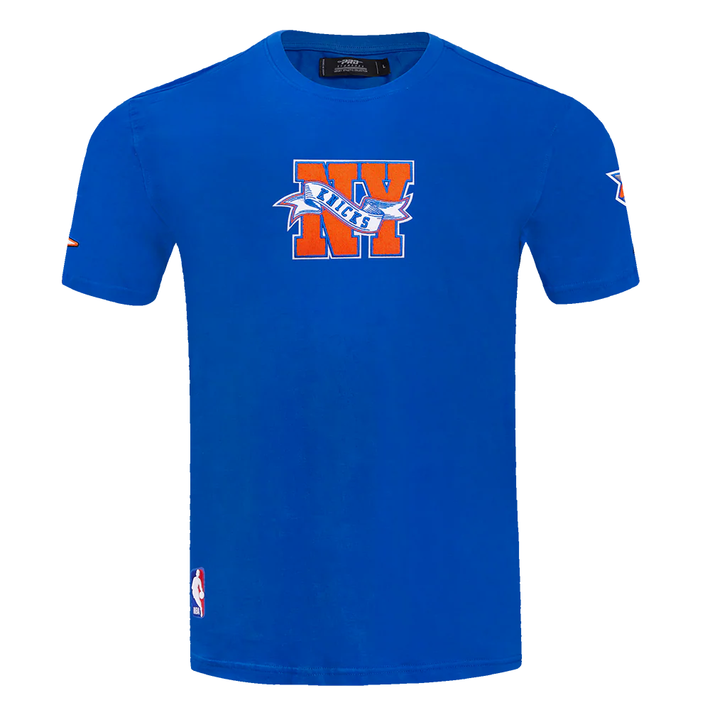 NBA NEW YORK KNICKS TEAM PENNANTS MEN'S TEE (ROYAL BLUE)