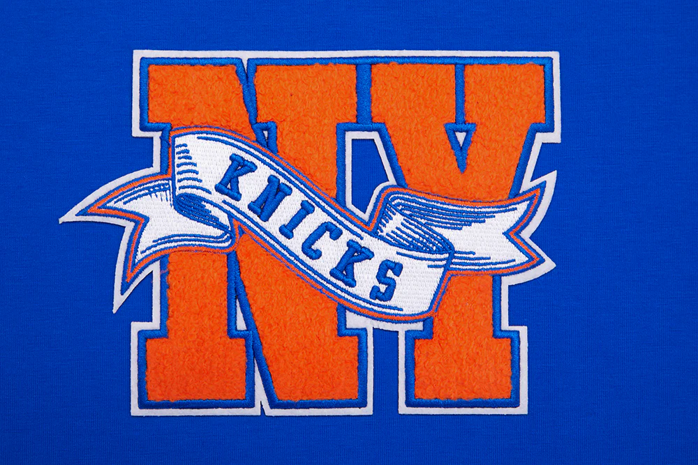 NBA NEW YORK KNICKS TEAM PENNANTS MEN'S TEE (ROYAL BLUE) - Image 5