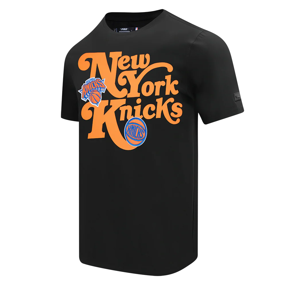 NBA NEW YORK KNICKS SOUVENIR MEN'S SINGLE JERSEY TEE (BLACK) - Image 4