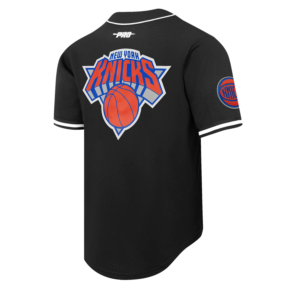 NBA NEW YORK KNICKS MIKAL BRIDGES #25 CLASSIC PLAYER NAME AND NUMBER MEN'S MESH BUTTON DOWN SHIRT - Image 6
