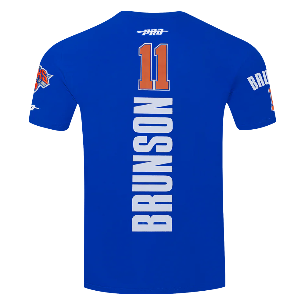 NBA NEW YORK KNICKS JALEN BRUNSON #11 CLASSIC PLAYER NAME AND NUMBER MEN'S SJ TEE - Image 3