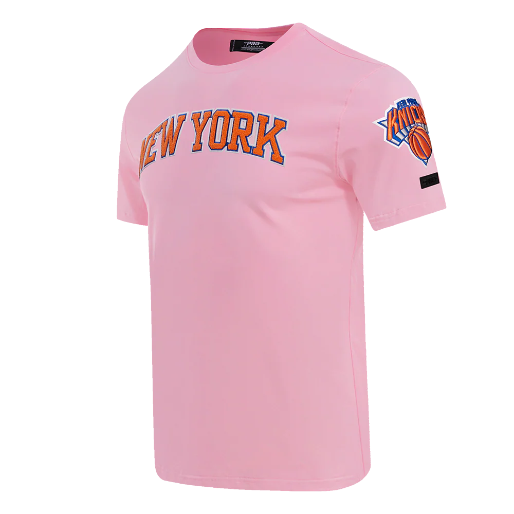 NBA NEW YORK KNICKS LOGO PRO TEAM MEN'S TEE (PINK) - Image 2