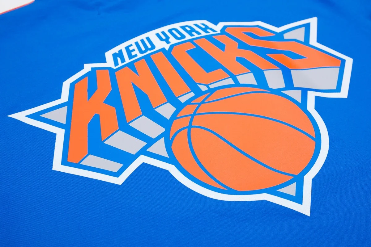 NBA NEW YORK KNICKS LOGO PRO TEAM MEN'S TAPING TEE (ROYAL/ORANGE) - Image 7