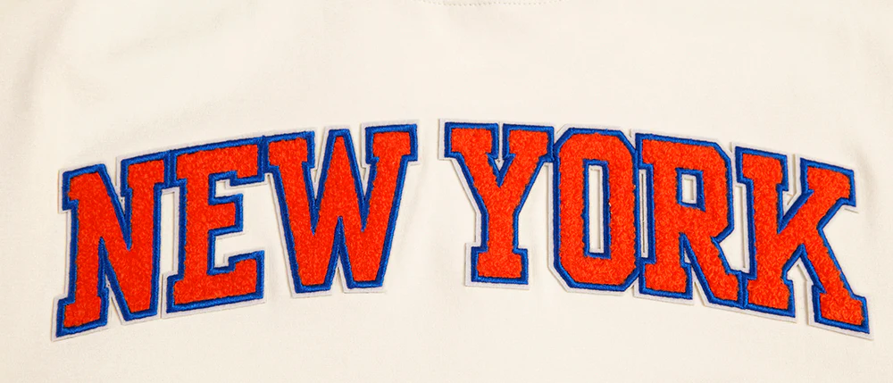 NBA NEW YORK KNICKS RETRO CLASSIC MEN'S TEE (EGGSHELL/ ROYAL BLUE) - Image 6