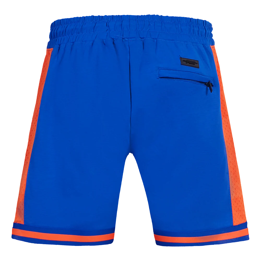 NBA NEW YORK KNICKS SCRIPT TAIL MEN'S DOUBLE KNIT 2.0 SHORT (ROYAL BLUE/ORANGE) - Image 4