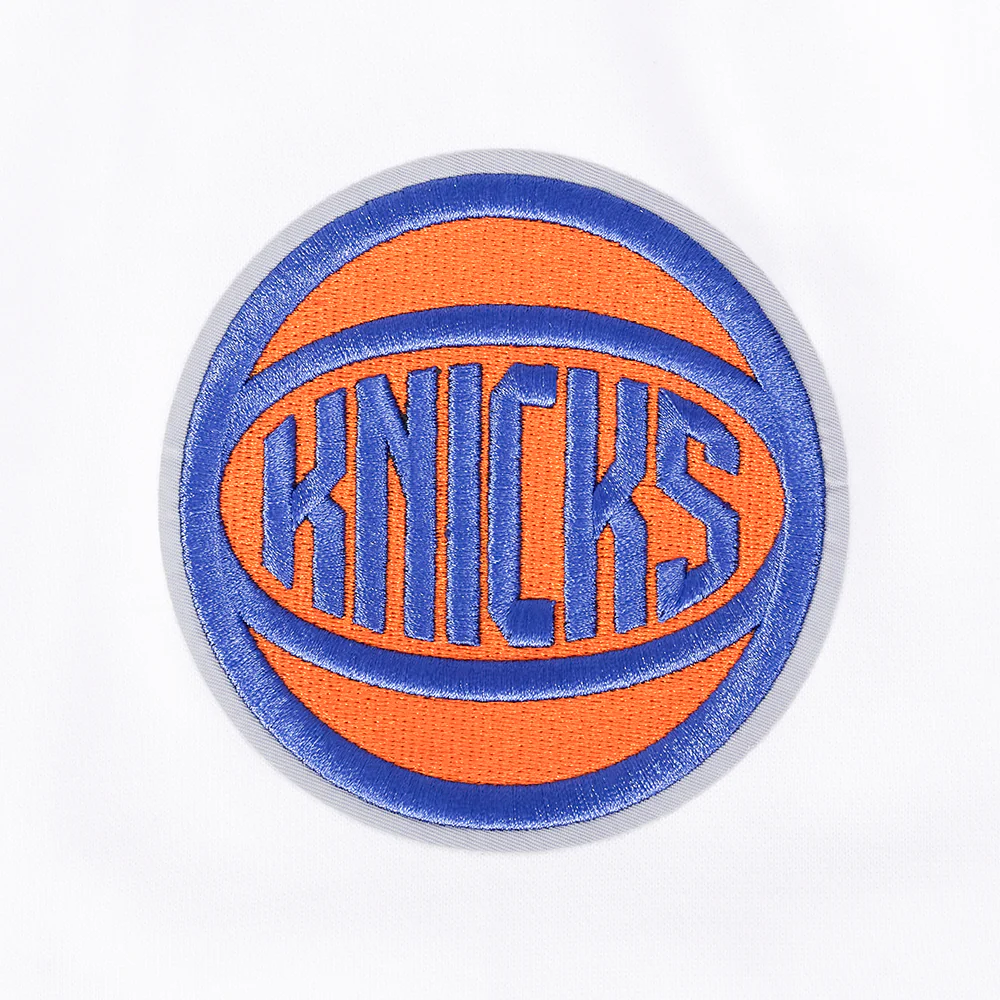 NBA NEW YORK KNICKS CITY EDITION 24-25 MEN'S FLEECE PULLOVER HOODIE (WHITE) - Image 7