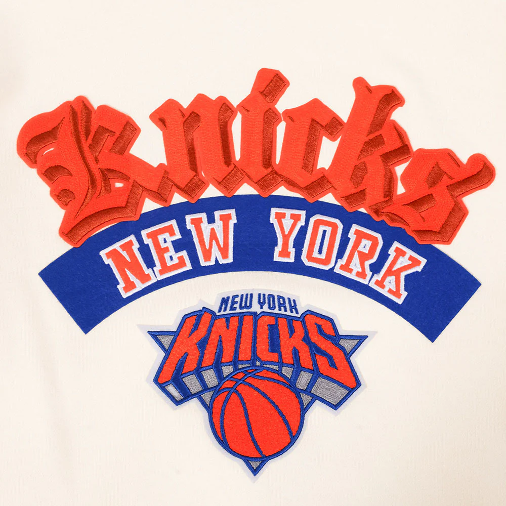 NBA NEW YORK KNICKS BEST OF MEN'S DROP SHOULDER FLC PO HOODIE (EGGSHELL) - Image 7
