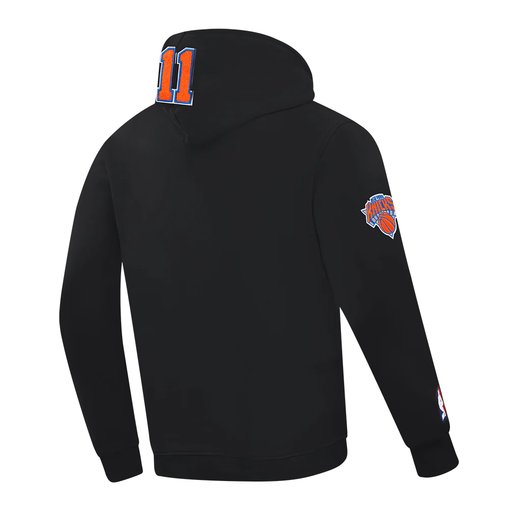 NBA NEW YORK KNICKS JALEN BRUNSON #11 REMIX AVATAR MEN'S FLEECE PULLOVER HOODIE (BLACK) - Image 4