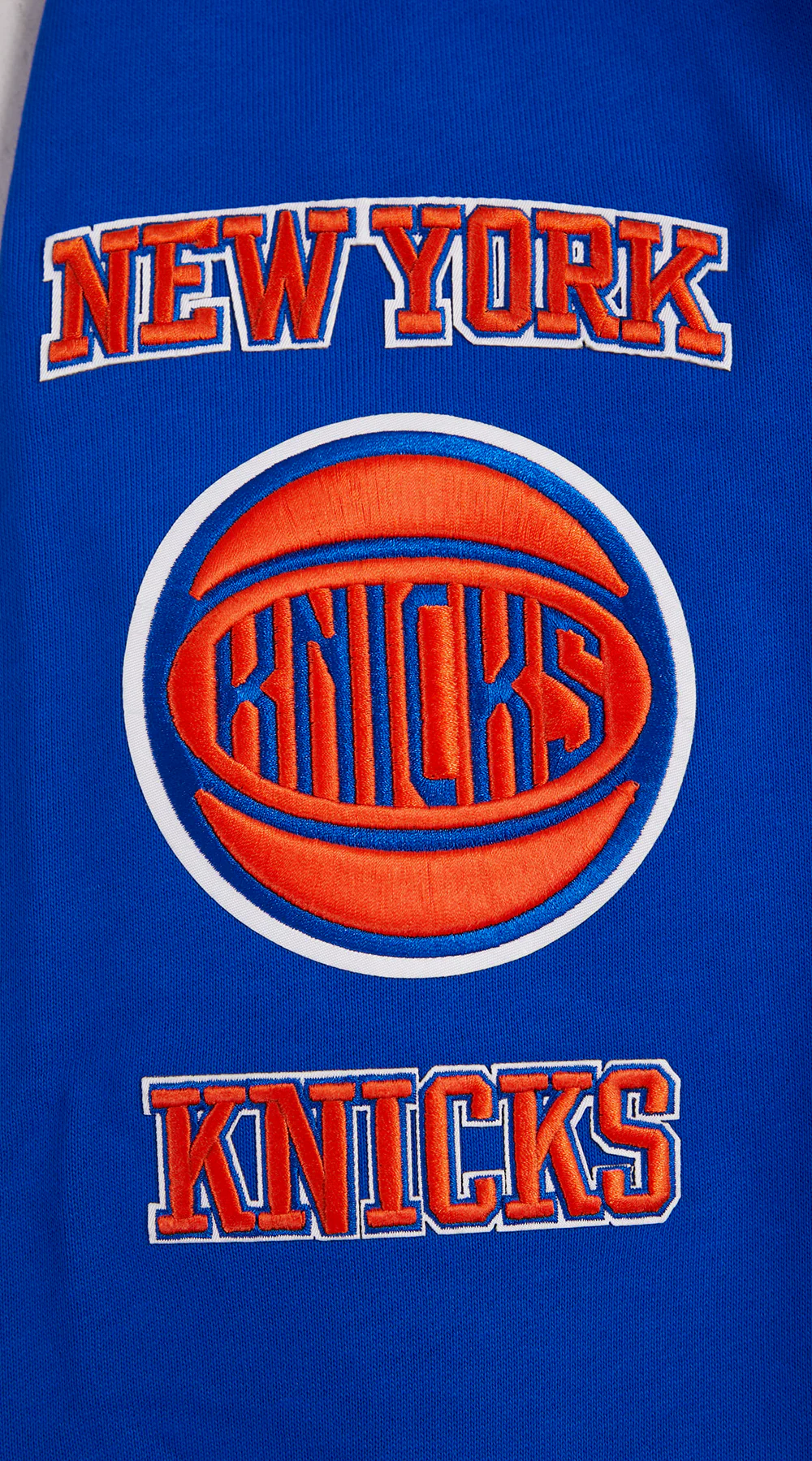 NBA NEW YORK KNICKS RETRO CLASSIC MEN'S PULLOVER HOODIE (ROYAL BLUE/ORANGE) - Image 8