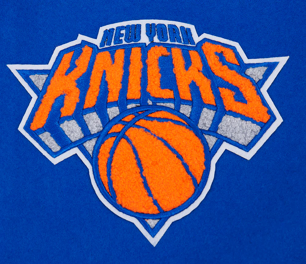 NBA NEW YORK KNICKS SCRIPT TAIL MEN'S RIB WOOL VARSITY (ROYAL/ORANGE/ROYAL) - Image 5