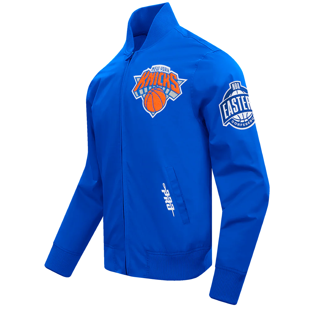 NBA NEW YORK KNICKS LIVING LARGE MEN'S TWILL JACKET (ROYAL BLUE) - Image 3