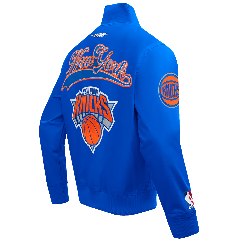 NBA NEW YORK KNICKS LIVING LARGE MEN'S TWILL JACKET (ROYAL BLUE) - Image 4