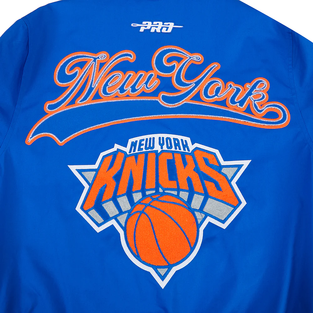 NBA NEW YORK KNICKS LIVING LARGE MEN'S TWILL JACKET (ROYAL BLUE) - Image 5