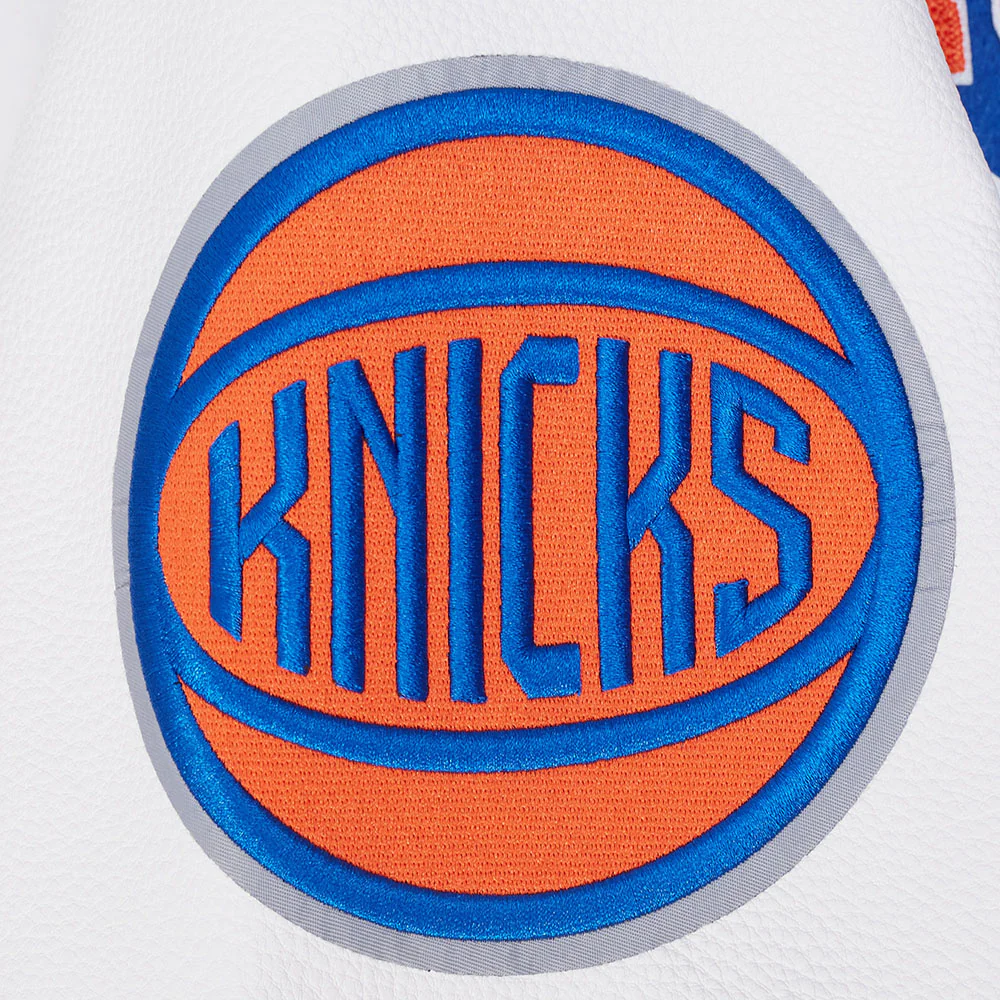 NBA NEW YORK KNICKS CITY ARCH MEN'S WOOL VARSITY JACKET (ROYAL BLUE/WHITE) - Image 6