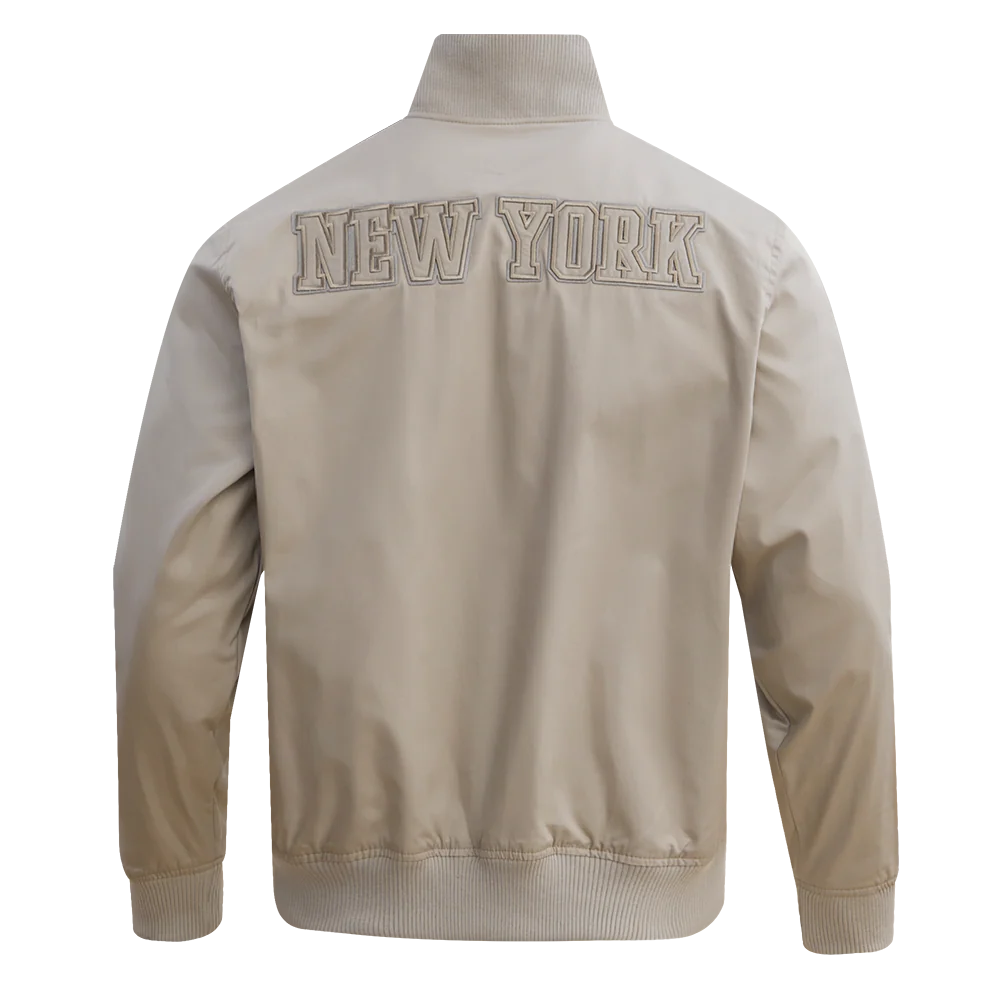 NBA NEW YORK KNICKS NEUTRAL TWILL JACKET (TAUPE) - Image 3