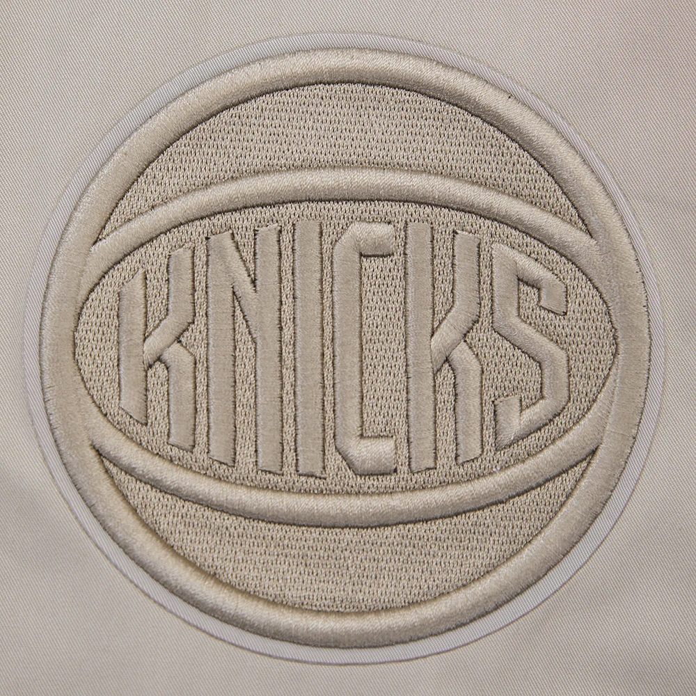 NBA NEW YORK KNICKS NEUTRAL TWILL JACKET (TAUPE) - Image 6