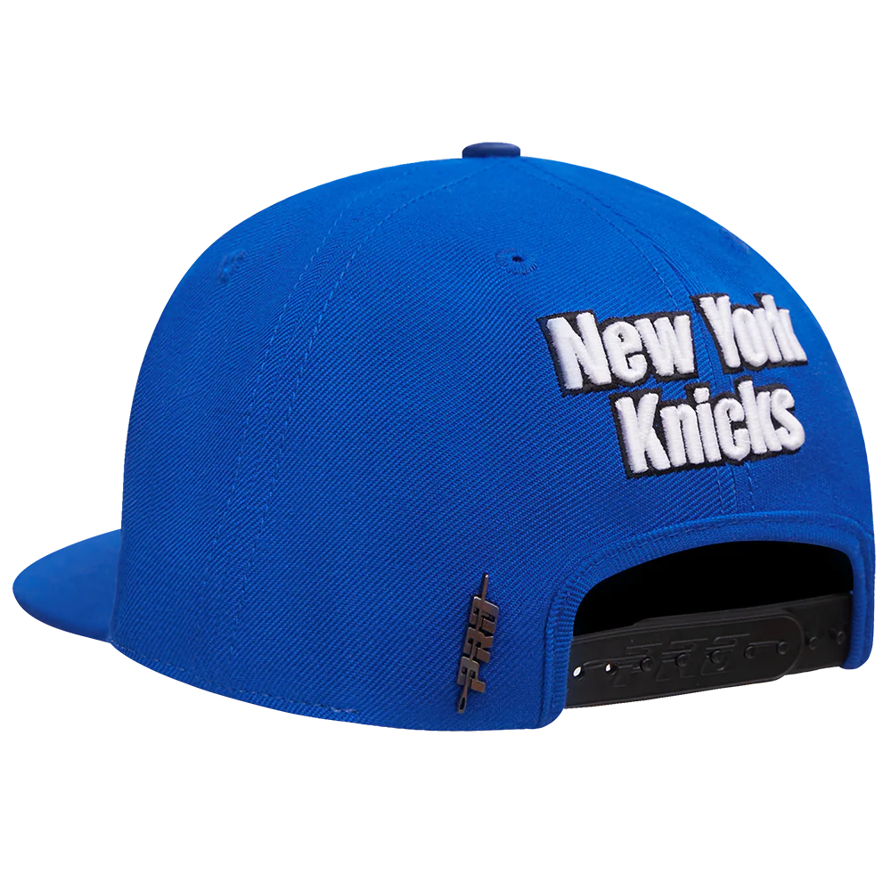 NBA NEW YORK KNICKS RETRO MOTION 2 TONE WOOL SNAPBACK HAT (ROYAL BLUE/WHITE) - Image 4