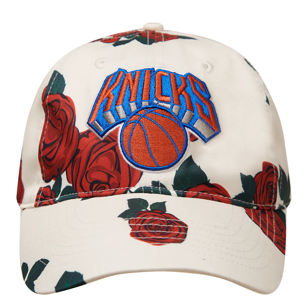 NBA NEW YORK KNICKS ROSES AOP MEN'S DAD HAT (EGGSHELL / MULTI)
