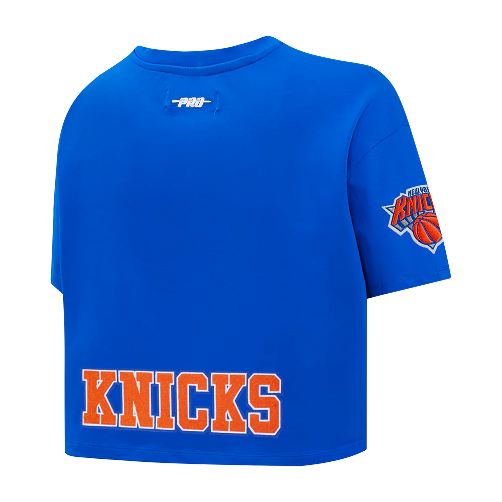 NBA NEW YORK KNICKS JALEN BRUNSON #11 CLASSIC PLAYER NAME AND NUMBER WOMEN'S SJ BOXY TEE - Image 4