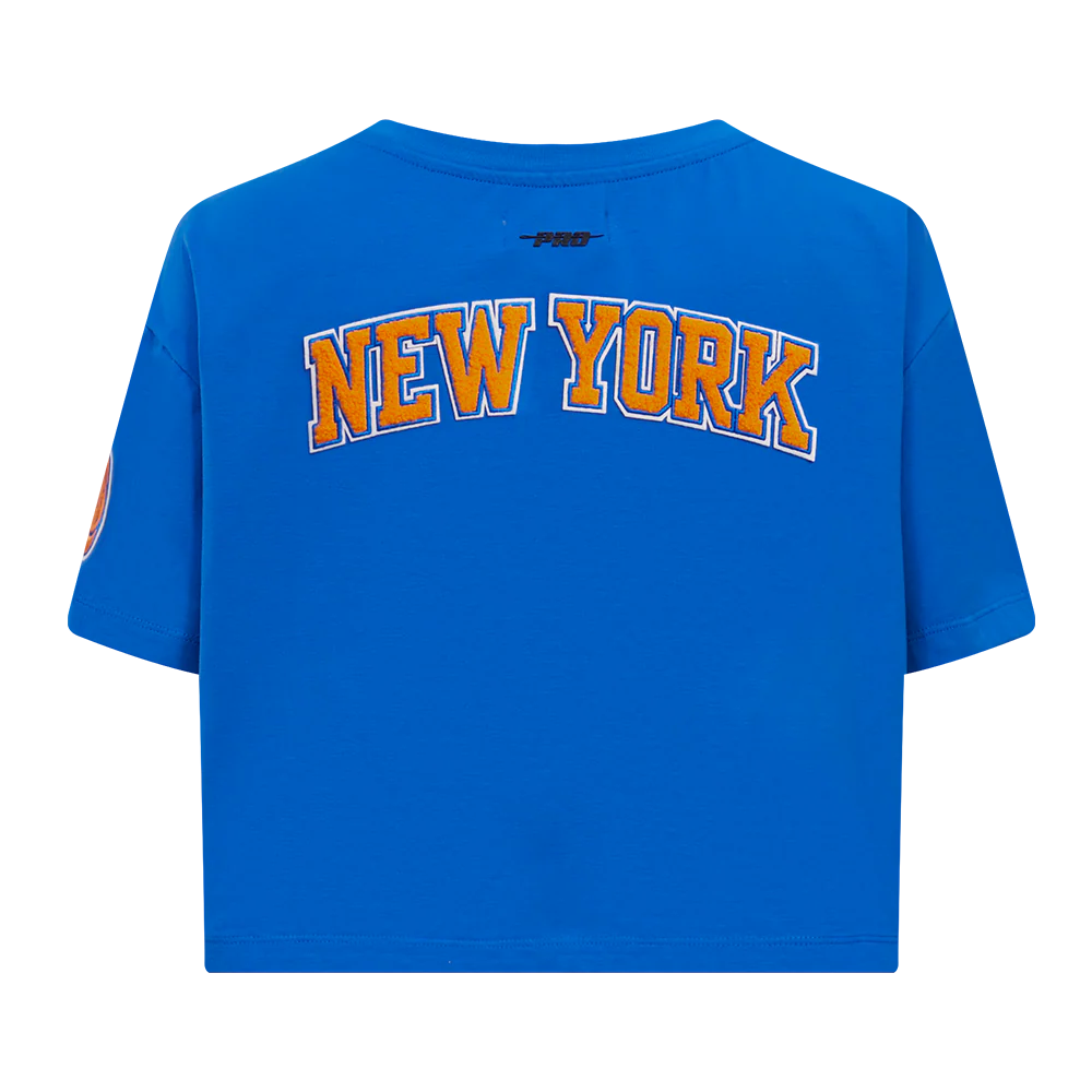 NBA NEW YORK KNICKS CLASSIC WOMEN'S BOXY TEE (ROYAL BLUE) - Image 4