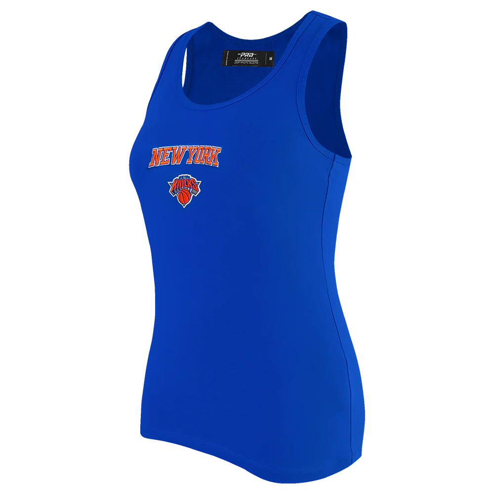 NBA NEW YORK KNICKS CLASSIC WOMEN'S RELAXED FIT RACERBACK (ROYAL BLUE) - Image 2
