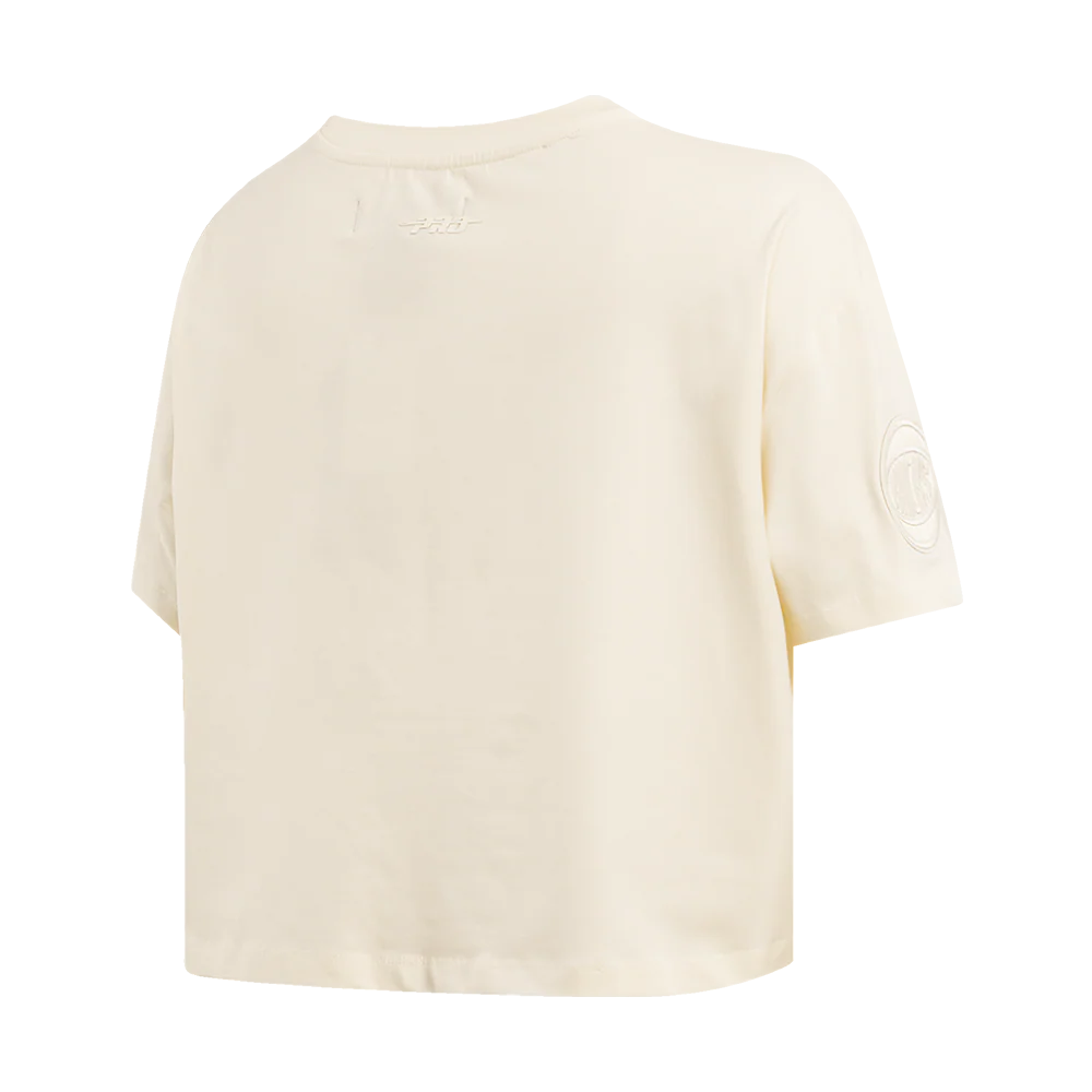 NBA NEW YORK KNICKS NEUTRAL WOMEN'S BOXY TEE (EGGSHELL) - Image 3