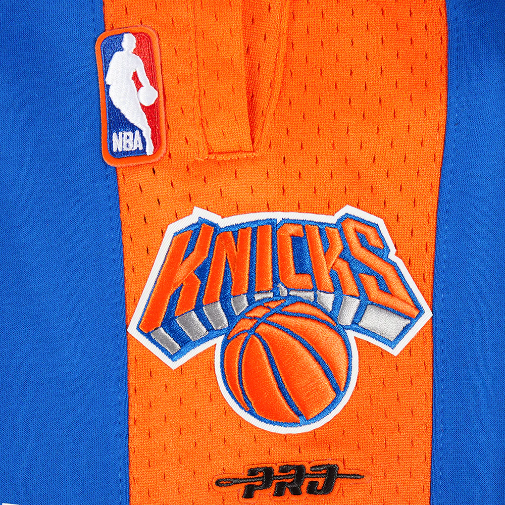 NBA NEW YORK KNICKS CLASSIC BIG BOYS FLEECE 2.0 SHORT (ROYAL BLUE/ORANGE) - Image 5