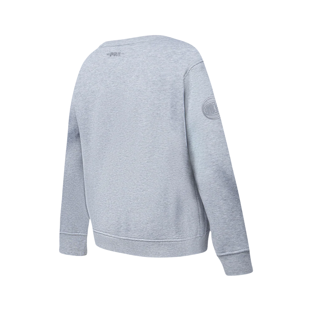 NBA NEW YORK KNICKS NEUTRAL BIG BOYS FLC CREWNECK (DARK HEATHER GRAY) - Image 4