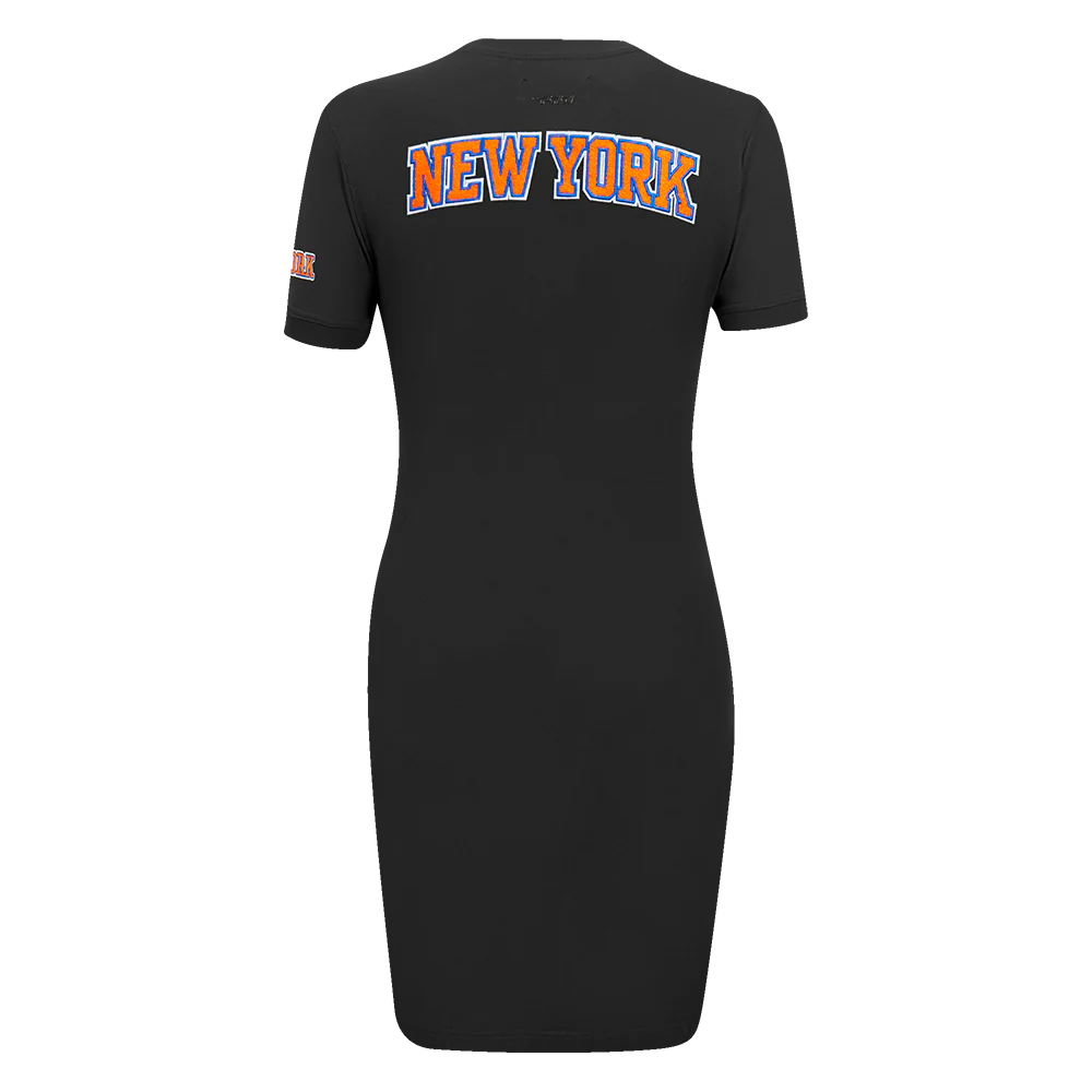 NBA NEW YORK KNICKS CLASSIC WOMEN'S BODYCON DRESS (BLACK) - Image 3
