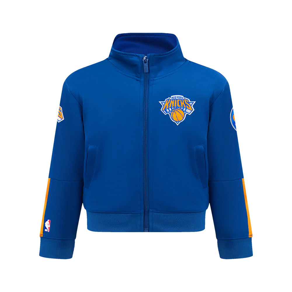 NBA NEW YORK KNICKS CLASSIC BIG BOYS TRACK JACKET (ROYAL BLUE/ORANGE)