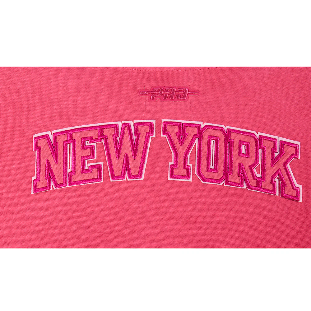 NBA NEW YORK KNICKS TRIPLE PINK BIG GIRLS FLEECE CREWNECK (BEETROOT PURPLE) - Image 7