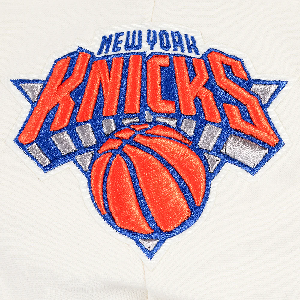 NBA NEW YORK KNICKS MODERN ORIGINALS WOMEN'S FLC CROPPED PO HOODIE (EGGSHELL) - Image 7