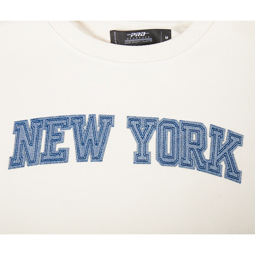 NBA NEW YORK KNICKS VARSITY BLUES WOMEN'S CREWNECK (LINEN) - Image 7