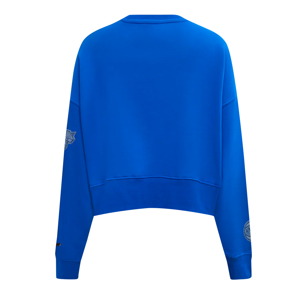 NBA NEW YORK KNICKS VARSITY BLUES WOMEN'S CREWNECK (ROYAL BLUE) - Image 3