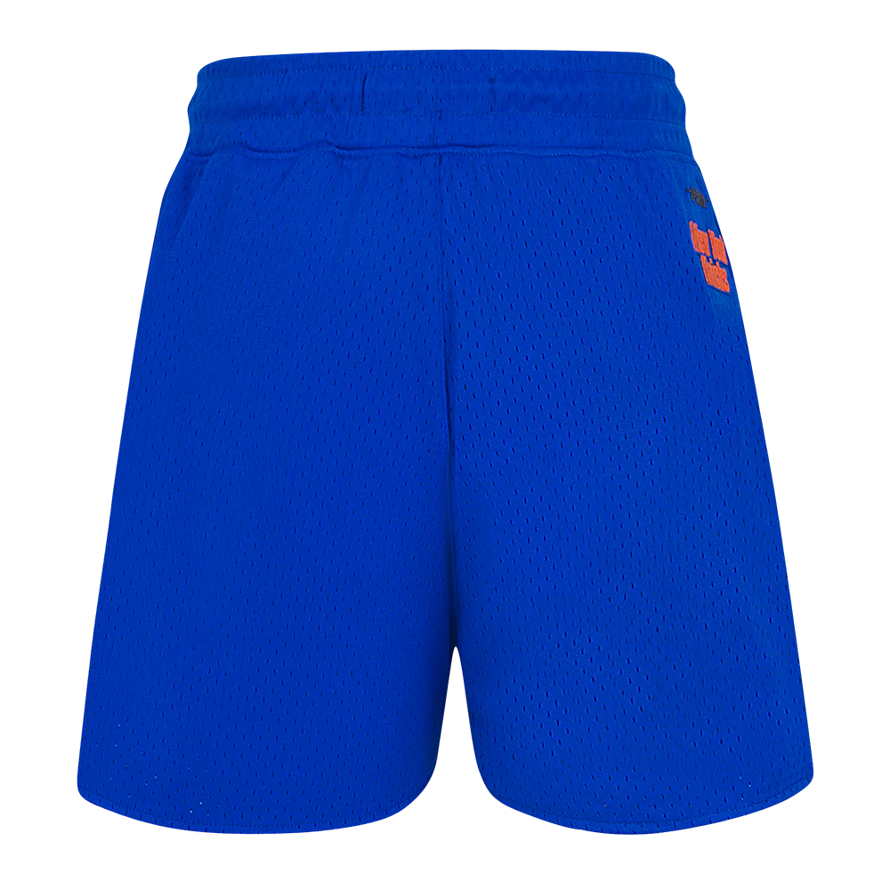 NBA NEW YORK KNICKS SCRIPT TAIL WOMEN'S MESH SHORT (ROYAL BLUE) - Image 4