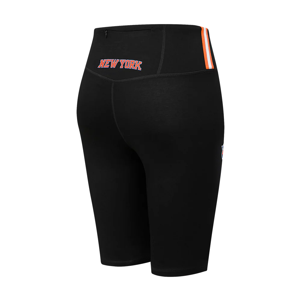 NBA NEW YORK KNICKS CLASSIC WOMEN'S COTTON BIKE SHORT (BLACK) - Image 3
