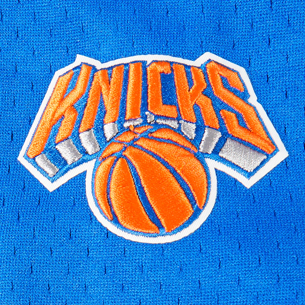 NBA NEW YORK KNICKS CLASSIC LITTLE BOYS MESH BUTTON DOWN SHIRT (ROYAL BLUE/ORANGE) - Image 8