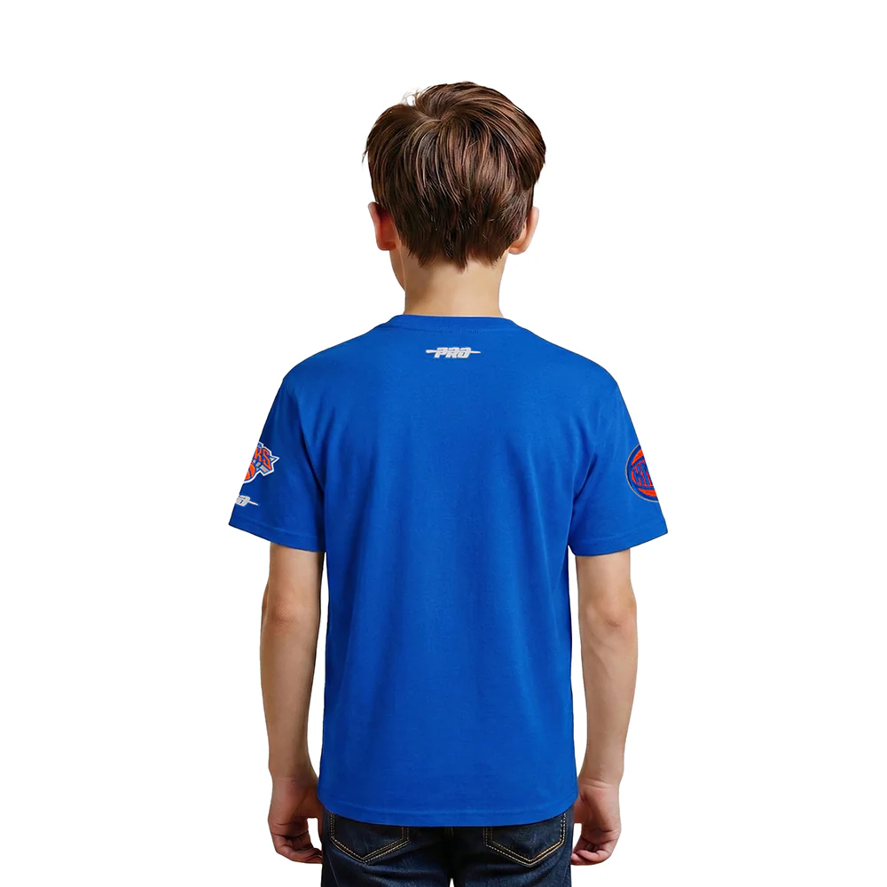 NBA NEW YORK KNICKS CLASSIC LITTLE BOYS SHORT SLEEVE TEE (ROYAL BLUE) - Image 2