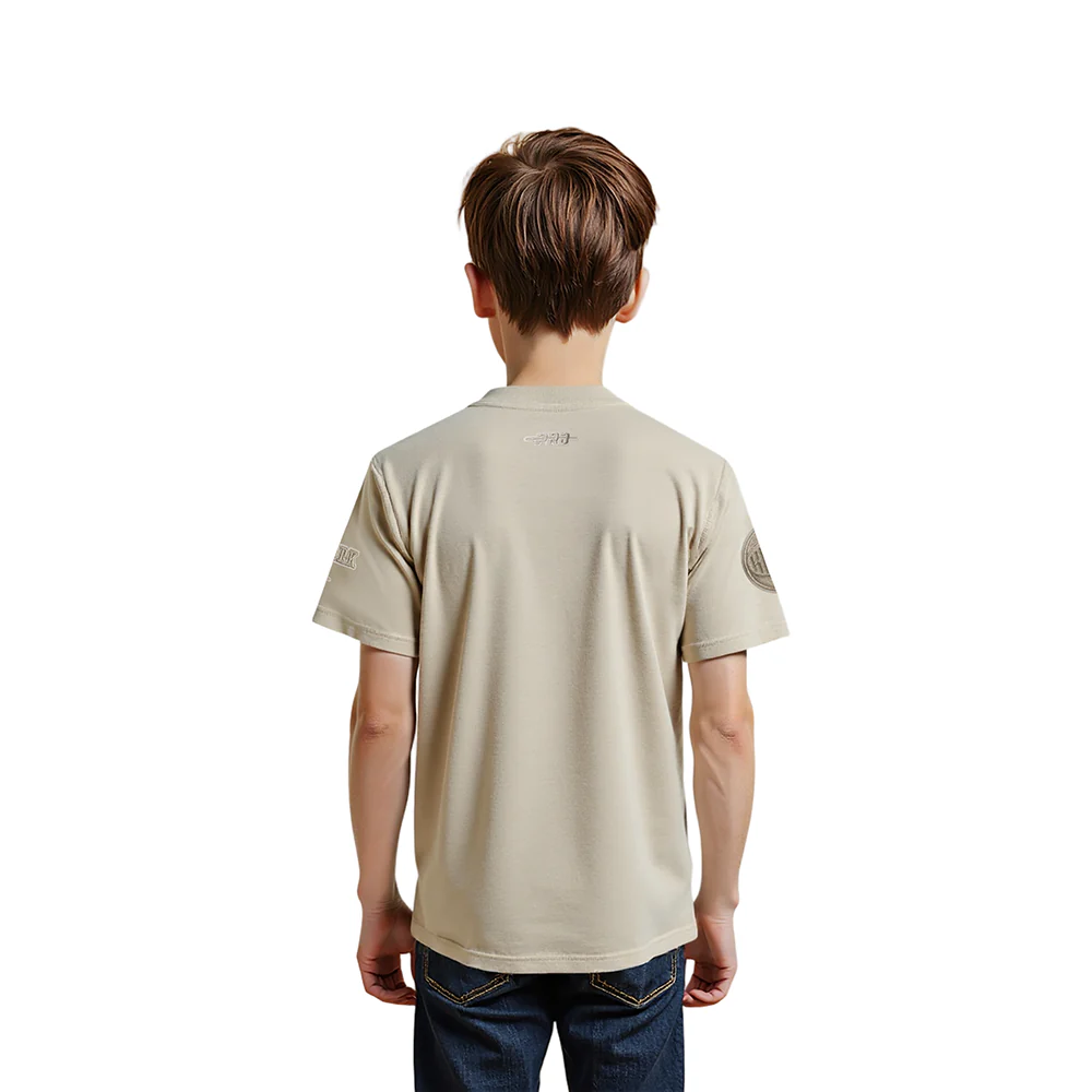 NBA NEW YORK KNICKS NEUTRAL LITTLE BOYS SHORT SLEEVE TEE (TAUPE) - Image 2