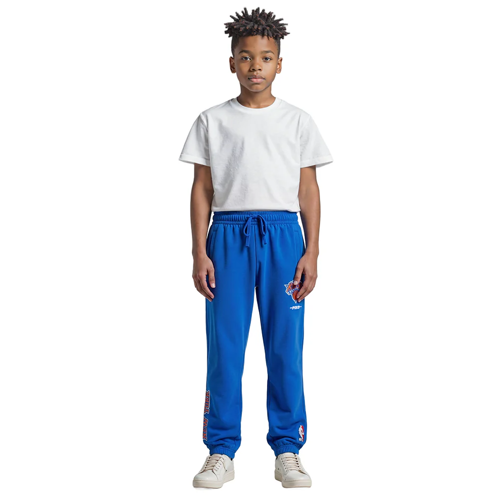 NBA NEW YORK KNICKS CLASSIC LITTLE BOYS FLC SWEATPANT (ROYAL BLUE) - Image 3