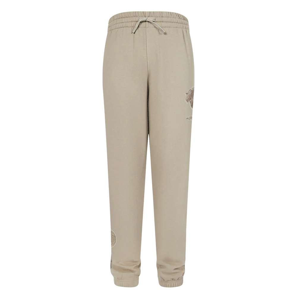 NBA NEW YORK KNICKS NEUTRAL LITTLE BOYS FLC SWEATPANT (TAUPE) - Image 2