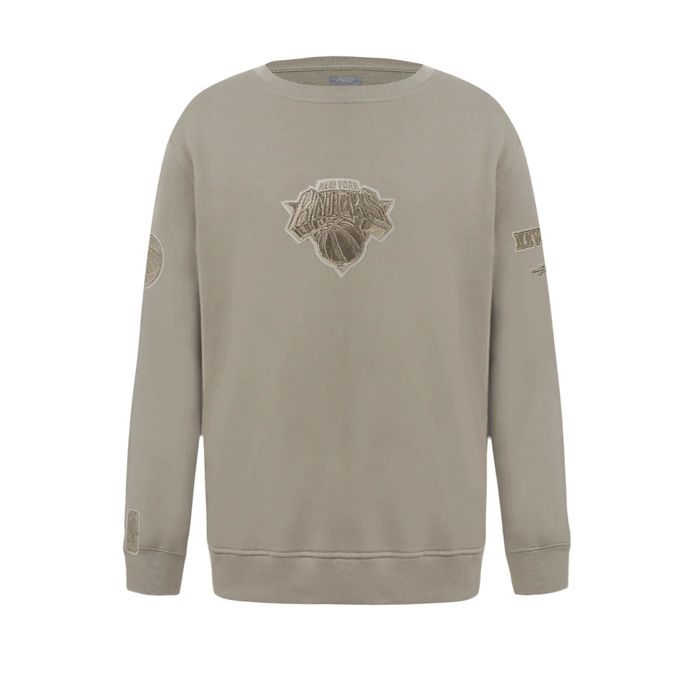 NBA NEW YORK KNICKS NEUTRAL TODDLER BOYS FLEECE CREWNECK (TAUPE)