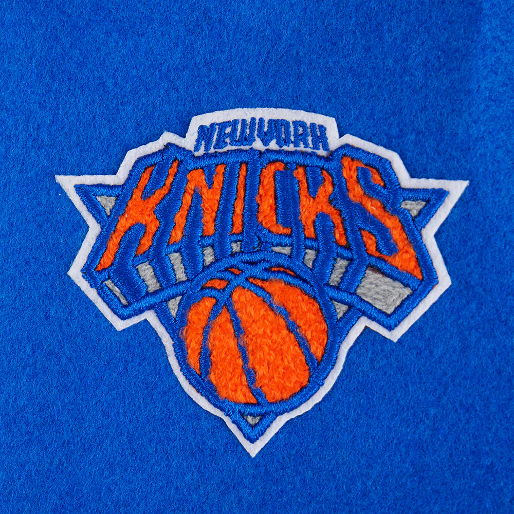 NBA NEW YORK KNICKS CLASSIC TODDLER BOYS WOOL VARSITY JACKET (ROYAL BLUE/WHITE) - Image 8