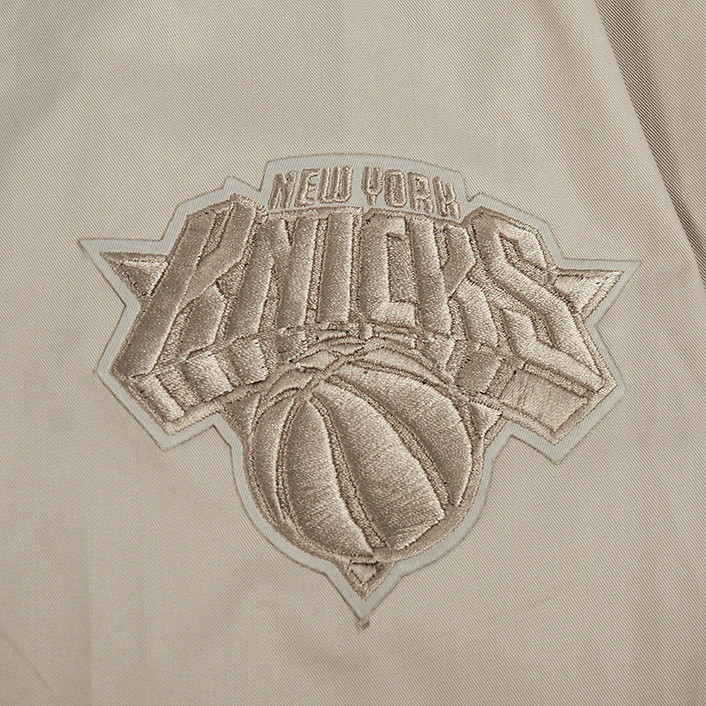 NBA NEW YORK KNICKS NEURAL WOMEN'S TWILL JACKET (TAUPE) - Image 5